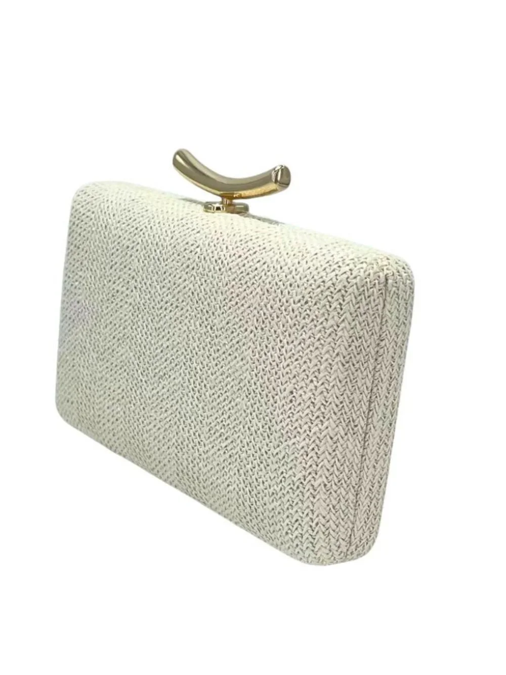 Tigerstars Khaki Woven Evening Clutch Bag
